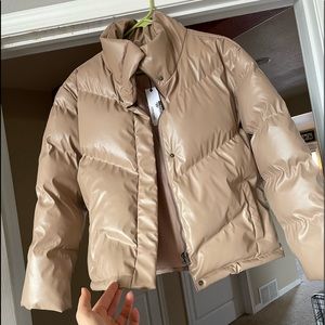 BB Dakota by Steve Madden - Tan Faux Leather Puffer Jacket